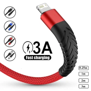 Heavy Duty USB Charger Fast Charging Cable Data Lead for iPhone 14 13 12 11 XS 8 - Zdjęcie 1 z 14