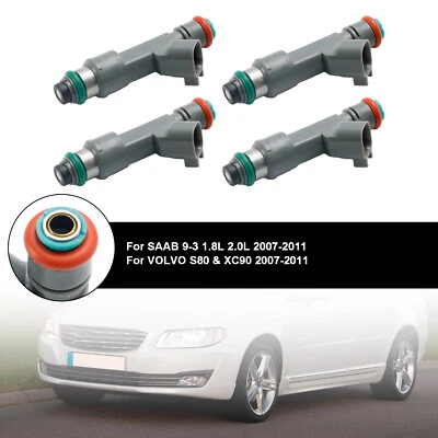 Inyector de combustible 4 piezas 55559397 apto para SAAB 9-3 2,0 L turbo 2007-2011 8653608 Foto 1 de 4