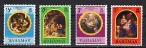 BAHAMAS 1970 CHRISTMAS PAINTINGS SET OF 4 STAMPS MNH - Bild 1 von 1
