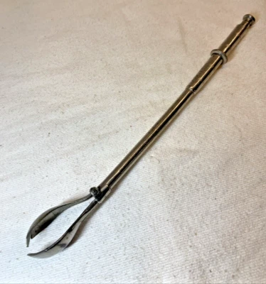 Antique Vintage Ornate Silver or Silverplate Sugar Cube Olive Tongs Mechanical - Image 1 of 4
