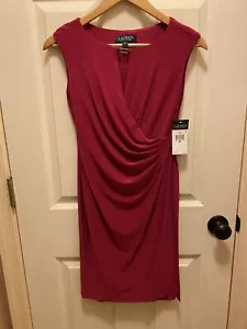 Lauren by Ralph Lauren Trägerkleid mit Schlitz Größe 2P Orchidee Neu mit Etikett - Bild 1 von 17