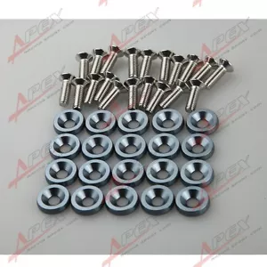 20 PCS TAN BILLET ALUMINUM FENDER/BUMPER WASHER/BOLT ENGINE BAY DRESS UP KIT - Foto 1 di 2