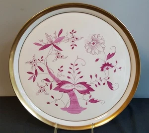 RARE PATTERN ANTIQUE KPM BERLIN PORCELAIN CIRCULAR TRAY ONION DESIGN NOT MEISSEN - Picture 1 of 7