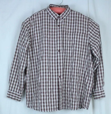 The North Face Mens Shirt Plaid Browns Size 2XL XXL Long Sleeve Zip Pocket - Image 1 of 4