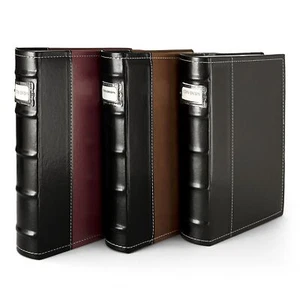 Bellagio-Italia CD/DVD Storage Binder - Burgundy, Black, Brown - Leather - 3Pack - Picture 1 of 7