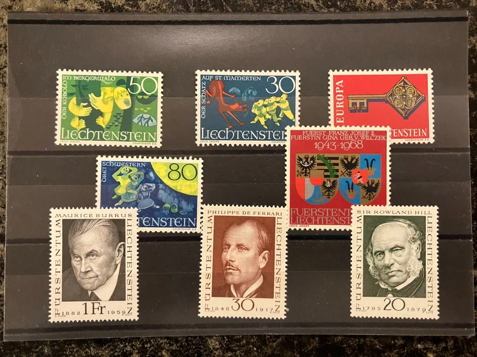 Liechtenstein 1968 - Año completo, 8 sellos MNH Foto 1 de 1