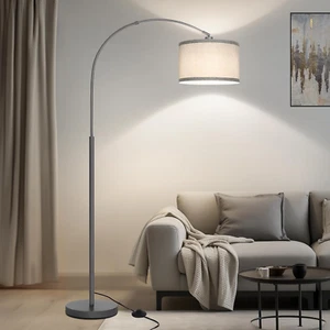 Arc Floor Lamp, Modern Floor Lamp for Living Room with Adjustable Lamp Head, Tal - Picture 1 of 12