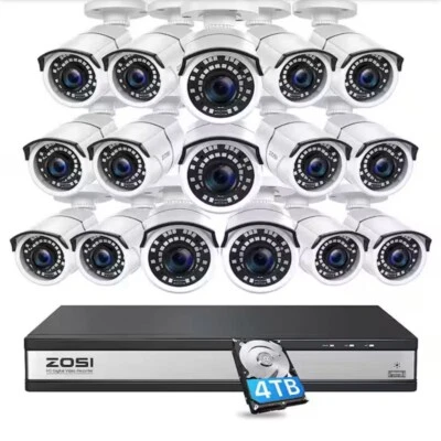 Disco duro DVR ZOSI 16 canales H.265+ 1080p 4 TB para sistema de cámara de seguridad hogar Foto 1 de 4