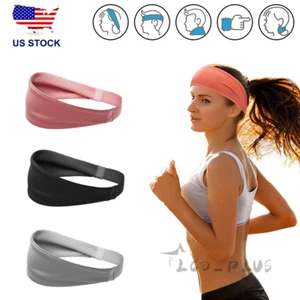 Mens Womens Sports HEADBAND Sweat Sweatband Headband Yoga Gym Stretch Band - Picture 1 of 16