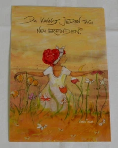 1x Postkarten Du kannst jeden Tag neu erfinden Grätz Karin Tauer Frauen Blumenwi - Bild 1 von 2