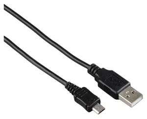 Hama Micro USB-Kabel, 2.0 Geschirmt, 1,8m USB-A/MicroUSB-B m/m Schwarz, 00054588 - Bild 1 von 4
