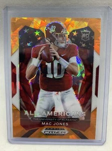 2021 Panini Prizm Draft Picks Mac Jones All Americans Orange Cracked Ice #183 RC - Picture 1 of 2