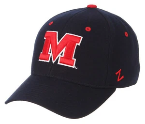 MISSISSIPPI OLE MISS REBELS NAVY NCAA VTG FITTED SIZED ZEPHYR DH CAP HAT NWT!  - Picture 1 of 12