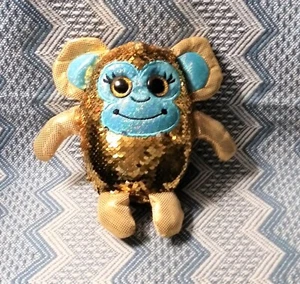 Cra-Z-Art Magic Sequin Cuties Monkey 6" Plush Stuffed Animal - Picture 1 of 2