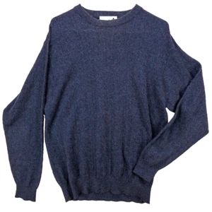 I Levrieri Cashmere Silk Italy Sweater Mens Medium Pullover Knit Blue Crewneck - Picture 1 of 8