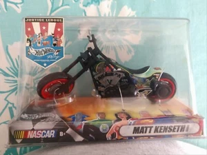 Nascar Hot Wheels Justice League Matt Kenseth Motorcycle NEW Martian Manhunter - Picture 1 of 4