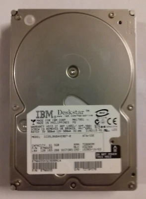 IBM Deskstar IC35L060AVER07-0 60GB 7200RPM 2MB 3.5 inch ATA/100 Hard Disk Drive - Image 1 of 4