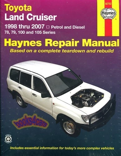 MANUAL DE TALLER DE TOYOTA LAND CRUISER SERVICIO REPARACIÓN HAYNES LIBRO CHILTON - Imagen 1 de 1