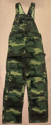 Vintage Liberty Double Knee Military Camo Overalls, Deadstock NWT, Size 30x34 - Image 1 of 3