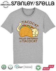 TACOCAT Spelled Backward Funny CAT T-Shirt Kids Pet Gift / Tacos - Picture 1 of 3