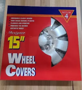 15" Hubcap Wheel Covers (4 Pack) - Silver Ice - Picture 1 of 4