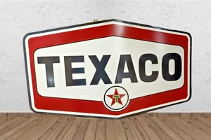 Texaco  Porcelain Enamel Heavy Metal Sign 36 Inches Double  Side - Picture 1 of 2