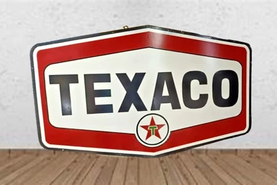Texaco  Porcelain Enamel Heavy Metal Sign 36 Inches Double  Side - Image 1 of 2
