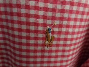 Camisa Ralph Lauren Rosa Cuadros Guinga Marrón Logo Poni Botón Hombres M 42" pecho - Imagen 1 de 7