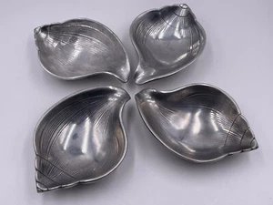 Arthur Court 1983 Vintage Alumiumguss Muschel Schmuck Schale maritimes Thema 4er Set - Bild 1 von 18