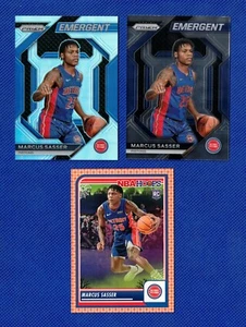 MARCUS SASSER RCs 3x Lot 2023-24 Panini NBA Hoops & Prizm Emergent #1 & #45 - Picture 1 of 2