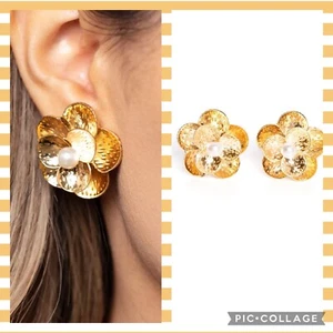 Paparazzi Jewelry ~🔥Miami Magic🔥~ Gold Clip-On Earrings  - Picture 1 of 6