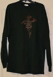 Herren Sonoma Jägergrün Langarm Drachen Grafik T-Shirt Neu mit Etikett!  - Bild 1 von 2