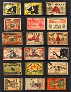 Matchbox Labels Rare early Made in SWEDEN Rarer unusual brand names RARE #936 - Picture 1 of 1