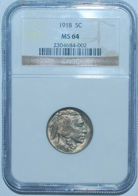 1918 P NGC MS64 Buffalo Nickel - Image 1 of 2