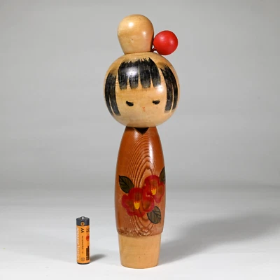 Master ISHIDA WAICHI Sosaku Kokeshi,签名,Gunma 日本,10.3 (K604) — 第 1/4 张图片