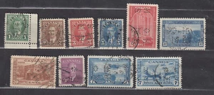1928-46 #O231/#OC8 1¢-20¢ KING GEORGE VI 10 USED OFFICIAL PERFORATED OHMS F-VF - Picture 1 of 7