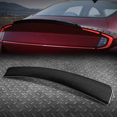FOR 20-22 HYUNDAI SONATA REAL CARBON FIBER OE-STYLE REAR TRUNK LID SPOILER WING - Image 1 of 4