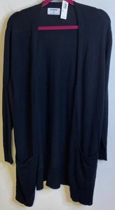 NUEVO Suéter Cárdigan Antiguo Azul Marino Texturizado Punto Coctelera Longline Frente Abierto Talla 2X - Imagen 1 de 4
