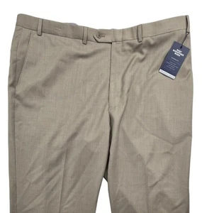 Hart Schaffner Men's Marx Chicago Fit Performance Traveler Pants Taupe 42R - Picture 1 of 6