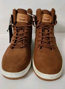 Levi Strauss High Top Sneakers Tan Brown Size 9.5 Mens NWOB - Picture 1 of 10