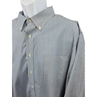 George Men's 3XL Blue Stripe Long Sleeve Button Down Shirt Relaxed Fit /B108 - Image 1 of 4