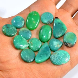 14Pcs 150Ct Natural Chrysoprase Cabochon Loose Gemstone Lot 26x12 13x13mm #15928 - Picture 1 of 6