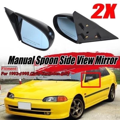 Комплект зеркал-ложек для Honda Civic EG4 EG6 1992-1995 4 двери - Изображение 1 из 4
