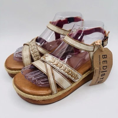 Bed Stu Necessary Sandals Women’s Size 7.5 Nectar Beige Lux Leather - Image 1 of 4