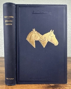 ANTIQUE 1910 GERMAN HORSEMANSHIP & EQUINE SCIENCE BOOK: HANDBUCH DER PFERDEKUNDE - Picture 1 of 24