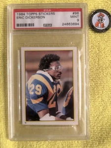 Eric Dickerson 1984 Topps Stickers Rookie #96 RC PSA 9 MINT HOF - Super Low Pop - Picture 1 of 2