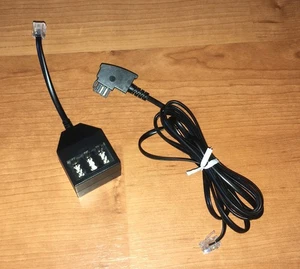 Adaptateur Téléphone Western/TAE RJ45 Mâle (8P4C) 3x TAE N/F/N Femelle 0,2m NEUF - Photo 1/2