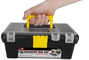 Performance Tool W54012 Heavy Duty Organizer Toolbox – Black for Garage/Shop - Picture 1 of 4