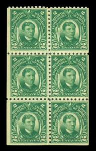 US PHILIPPINES 1914 Jose Rizal 2c green - Booklet pane of 6 Scott 276a mint NH - Picture 1 of 2