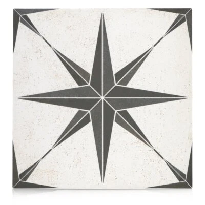Industry Tile 9x9 Star Black Porcelain Tile Wall and Floor (10.87 Sq. Ft./Case) - Image 1 of 4